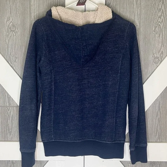 045. GAP Cream Sherpa Fleece Jacket Small - Picture 2 of 4